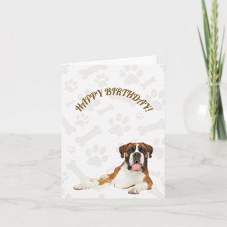 Boxer Dog Happy Birthday Card