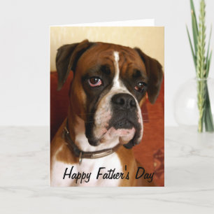 Boxer Dog Happy Father's Day Card