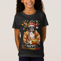Boxer Dog Happy Hallothanksmas Halloween Thanksgiv