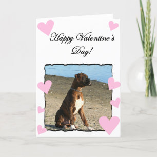 Boxer Dog  Happy Valentine's Day Greeting card