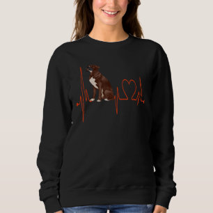 Boxer Dog Heartbeat EKG Pulse My Dogs Are My Card Sweatshirt
