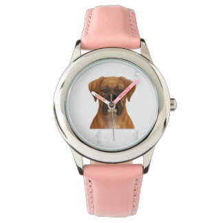 Boxer Dog I Love Mom Family Puppy Lover Gift Watch