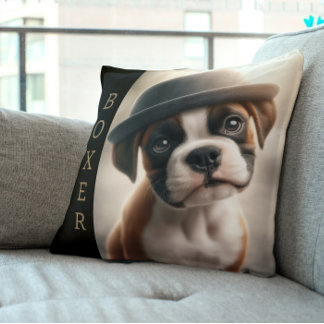 Boxer Dog in Style Cushion