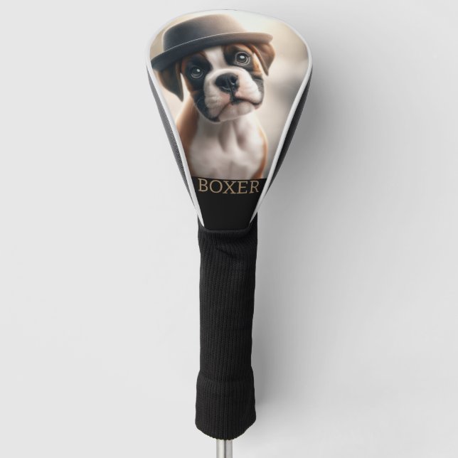 Boxer Dog in Style Golf Head Cover (Front)