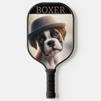 Boxer Dog in Style Pickleball Paddle