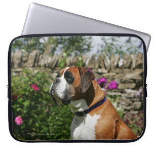Boxer Dog in the Flowers Laptop Sleeve