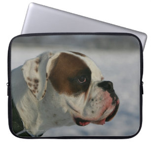 Boxer Dog in the Snow Laptop Sleeve