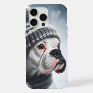 Boxer Dog in Winter iPhone 15 Pro Max Case