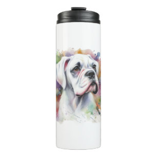 🐾Boxer Dog Joy 🐾Ink-Spattered Whimsical Boxer ❤ Thermal Tumbler