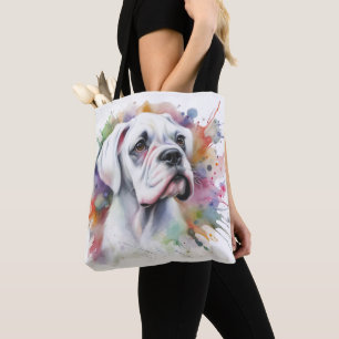 Boxer Dog Joy🐾Ink-Spattered 🐾Whimsical Boxer ❤ Tote Bag