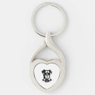 Boxer Dog Key Ring