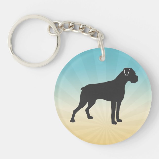Boxer Dog Key Ring (Front)