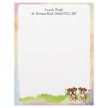 Boxer Dog Letterhead With Characterful Boxers