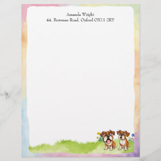 Boxer Dog Letterhead With Characterful Boxers