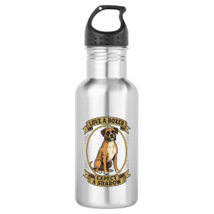 Boxer Dog Lover Shirt Vintage Engraving Funny Pet 532 Ml Water Bottle
