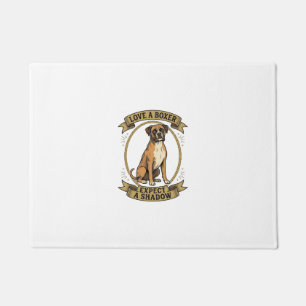 Boxer Dog Lover Shirt Vintage Engraving Funny Pet Doormat