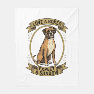 Boxer Dog Lover Shirt Vintage Engraving Funny Pet Fleece Blanket