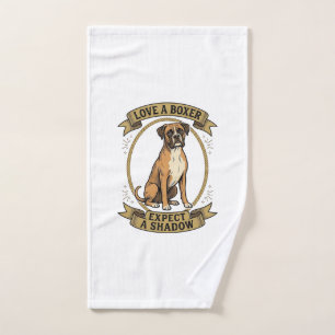Boxer Dog Lover Shirt Vintage Engraving Funny Pet Hand Towel