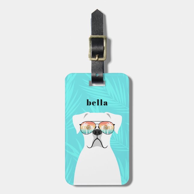 Boxer Dog Luggage Tags (Front Vertical)