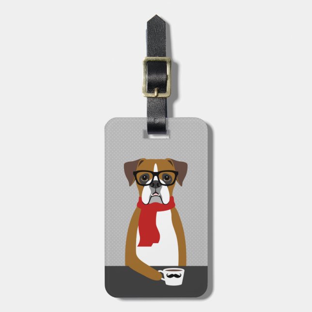 Boxer Dog Luggage Tags (Front Vertical)