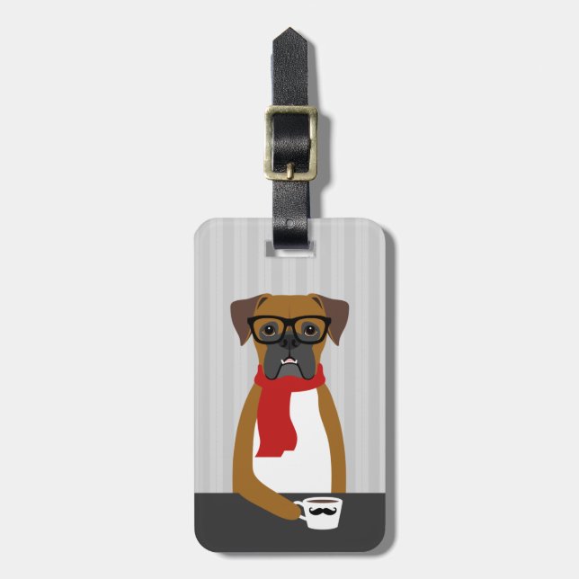 Boxer Dog Luggage Tags (Front Vertical)