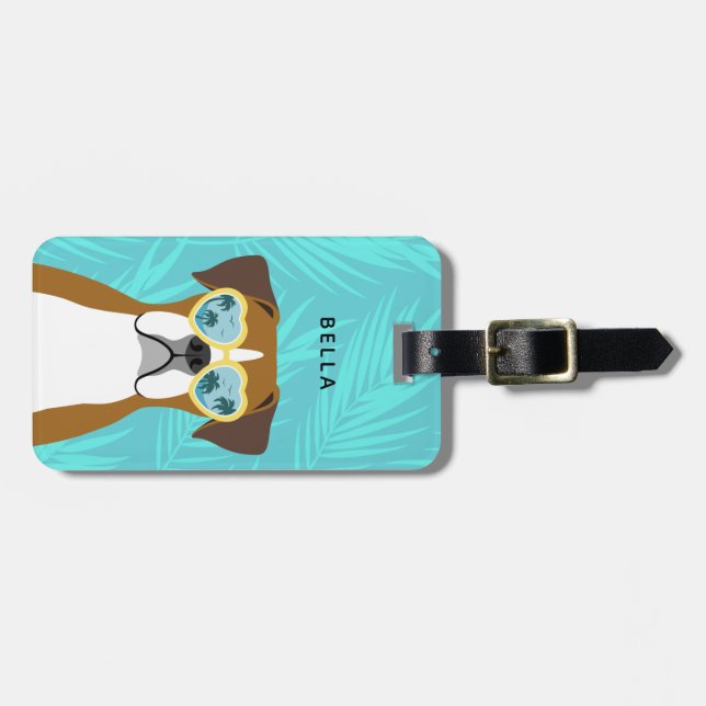 Boxer Dog Luggage Tags (Front Horizontal)