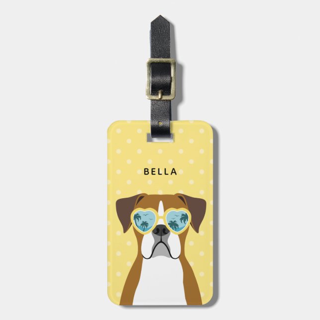 Boxer Dog Luggage Tags (Front Vertical)