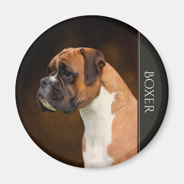 Boxer Dog Magnet (Front)