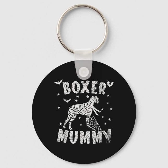 Boxer Dog Mama - Halloween Key Ring (Front)
