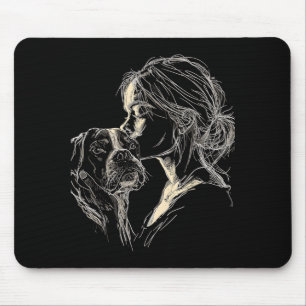 Boxer dog mom cute boxer dog lover mother's day mouse mat