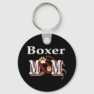 Boxer Dog MOM Key Ring