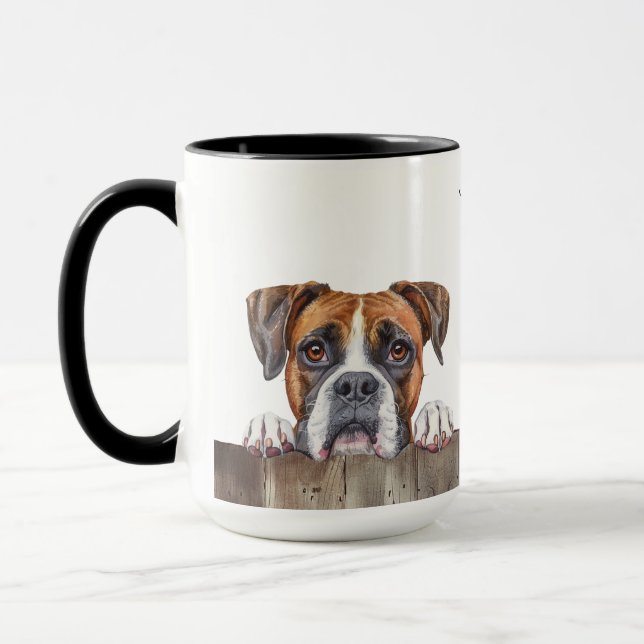 Boxer Dog Mug (Left)