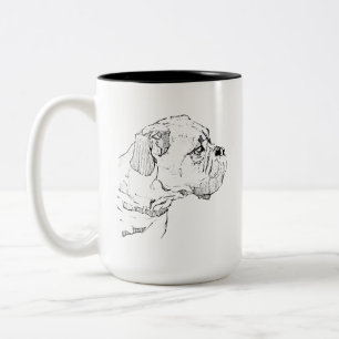 Boxer Dog Mug – Hand Drawn Ink Dog Coffee Mug