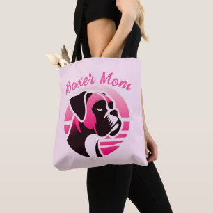 Boxer Dog Mum in Pink Tote Bag