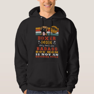 Boxer Dog Mum Retro Vintage Funny Mama Puppy Dog L Hoodie