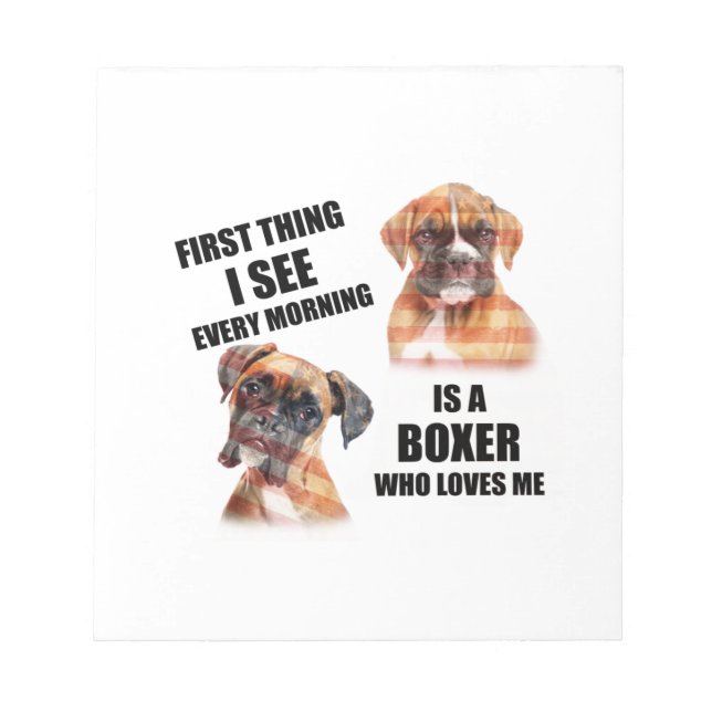 Boxer Dog Notepad (Front)