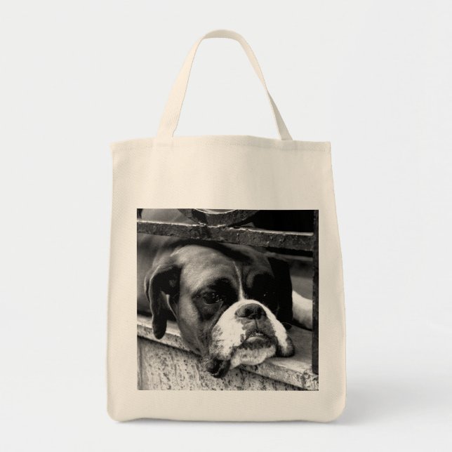 Boxer Dog On Windowsill bagt arc3 Tote Bag (Front)
