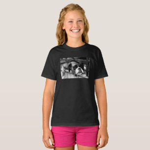 Boxer Dog On Windowsill Girls cn T-Shirt