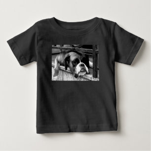 Boxer Dog On Windowsill iccnm Baby T-Shirt