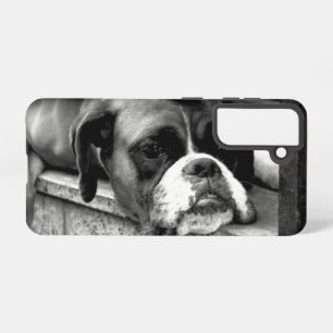 Boxer Dog On Windowsill sgcna Samsung Galaxy Case