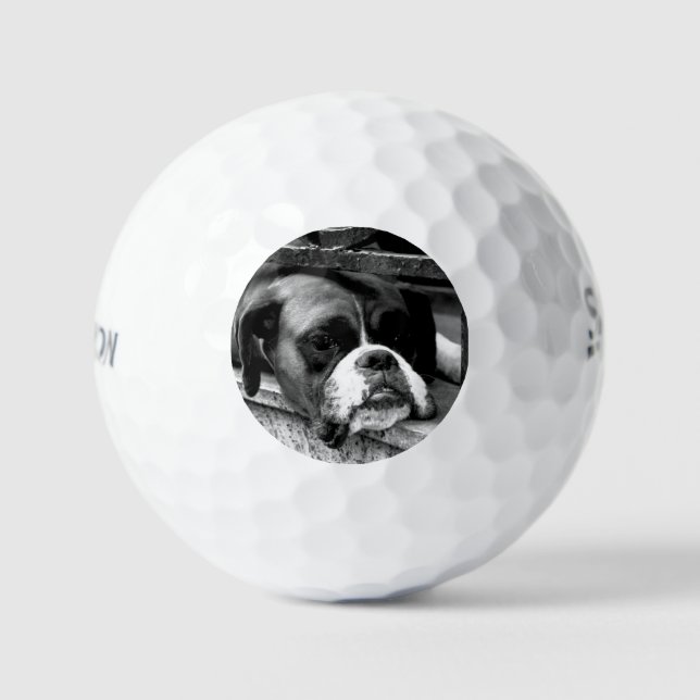 Boxer Dog On Windowsill ssf gbcnm Golf Balls (Front)