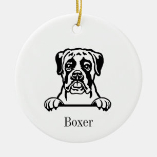 Boxer dog ornament