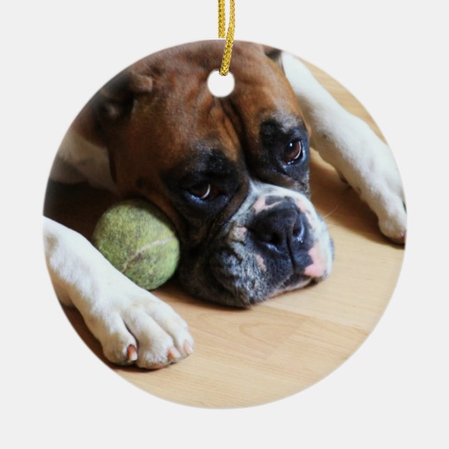 Boxer dog ornament (Front)
