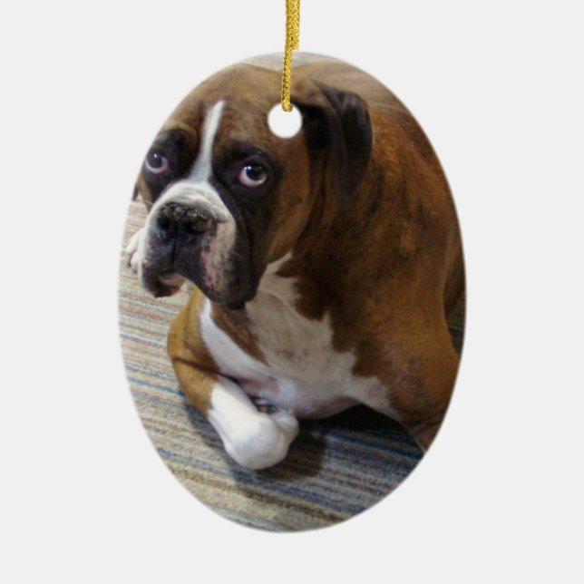 Boxer Dog Ornament (Front)