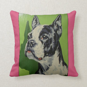 boxer dog paint by numbers vintage pillow
