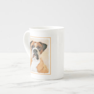Boxer Dog Painting Uncropped Original Animal Art Bone China Mug