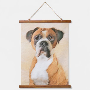 Boxer Dog Painting Uncropped Original Animal Art Hanging Tapestry