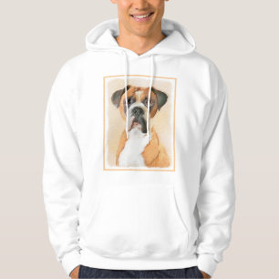 Boxer Dog Painting Uncropped Original Animal Art Hoodie
