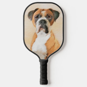 Boxer Dog Painting Uncropped Original Animal Art Pickleball Paddle