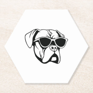Boxer Dog Paper Coaster